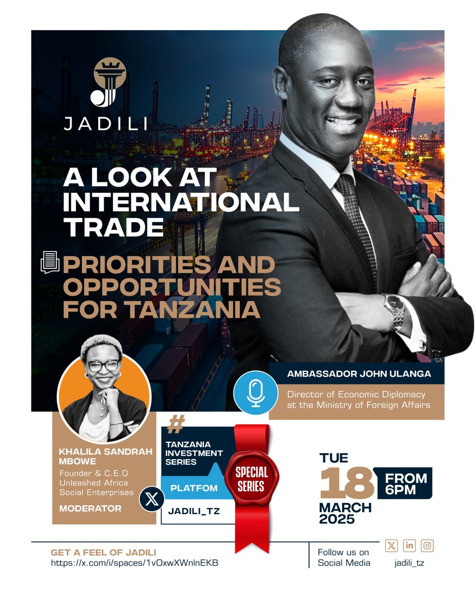 39 minutes to go,please join us live via👇🏽 x.com/i/spaces/1vOxw…
#Jadili #InvestmentSeries