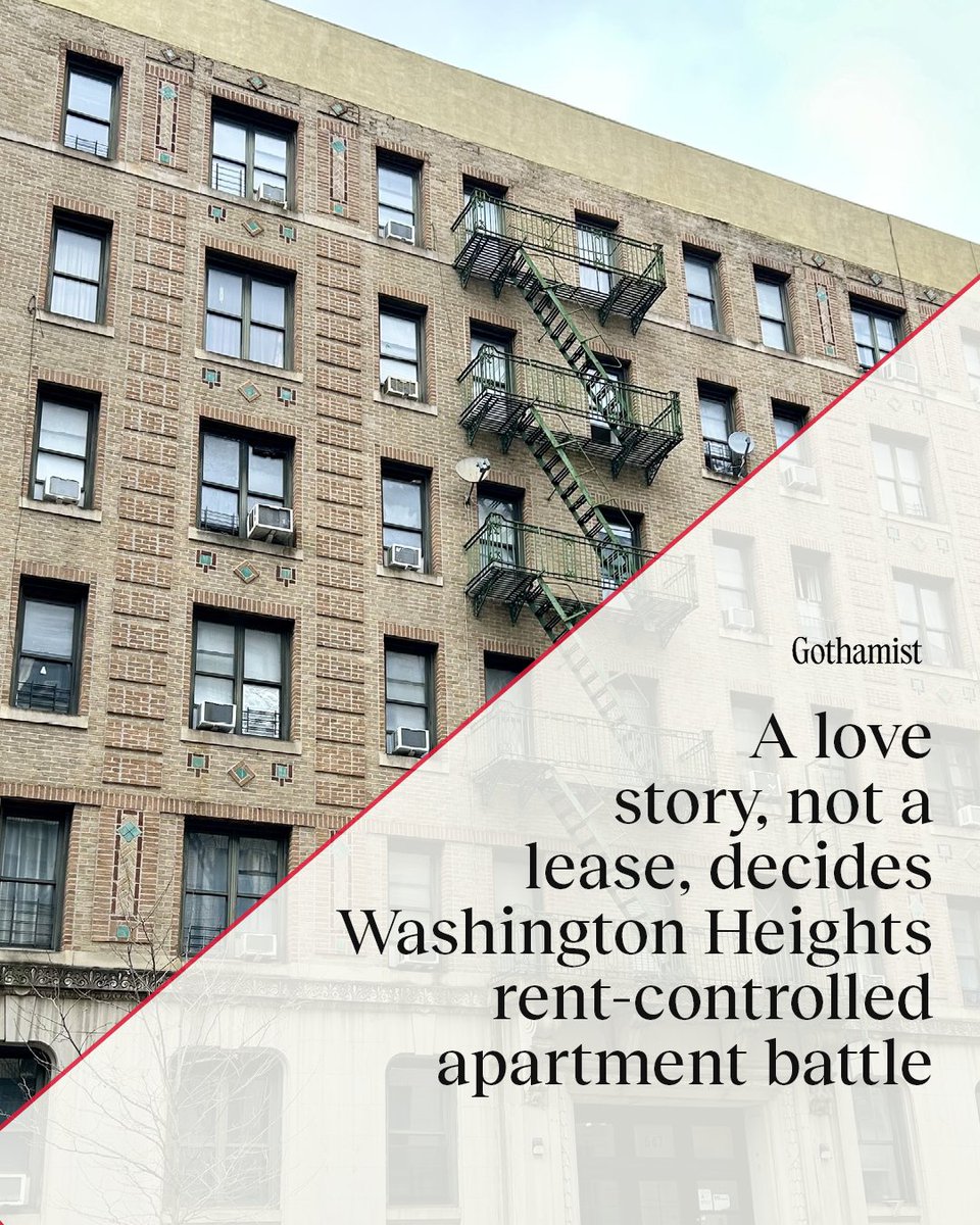 Gothamist's tweet image. What happens to your rent-controlled apartment after your death? bit.ly/4hJE0nQ