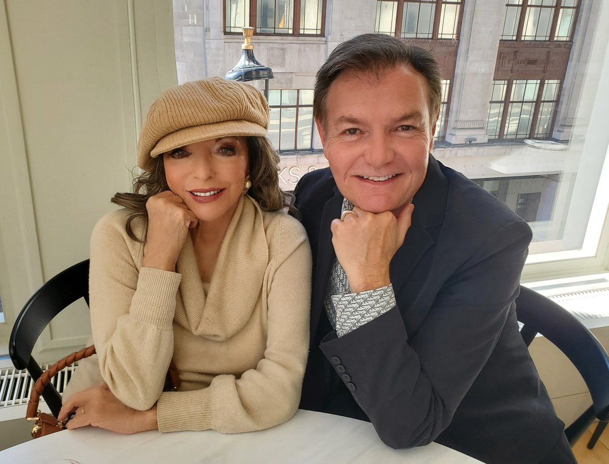 LangfordBarry's tweet image. Lunch with a legend!  On the town today with the one and only @Joancollinsdbe