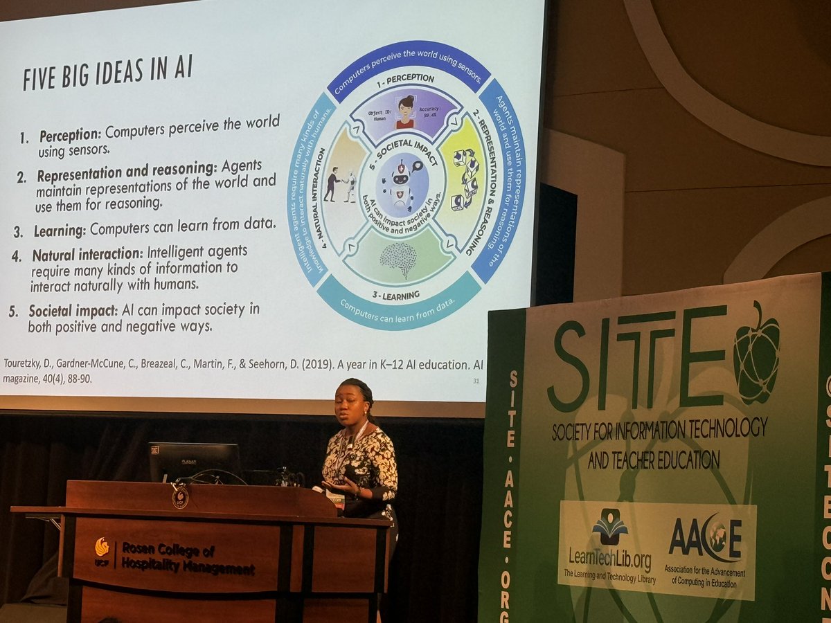 Judith Uchidiuno reminds us as educators to help students develop their personal understanding of AI technologies to engage with them responsibly. #SITE2025
