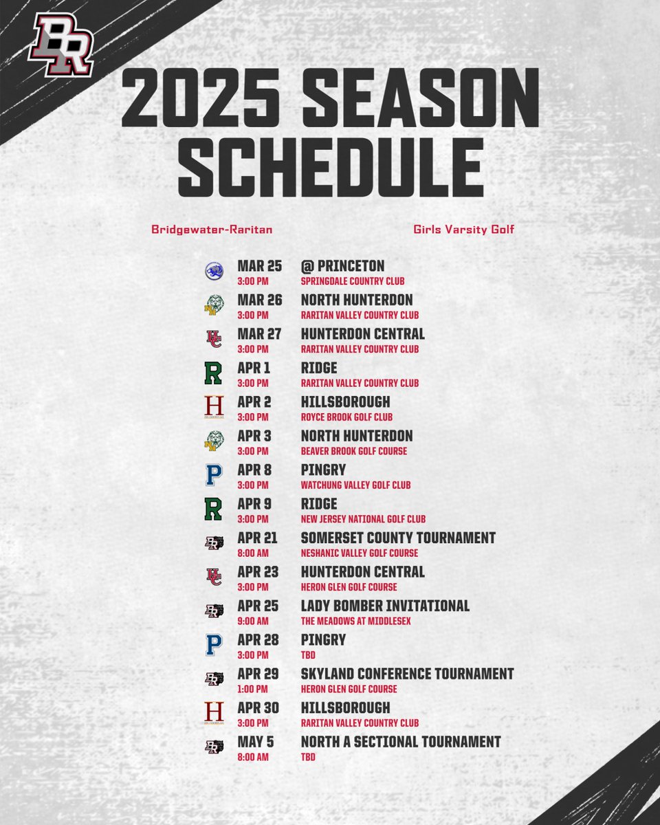 🚨 The Wait is Over! 🚨
The 2025 season is locked in.  Mark your calendars! 
📅 Full Schedule #BRgolf | #NJgolf