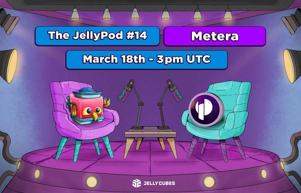 JellyPod #14 - <a href="/MeteraProtocol/">Metera Protocol | Mainnet Live!</a> 

Cardano has Indexes ? 👀

Join us in about ~30 minutes for a stream with their CEO <a href="/SampsonDaniel/">sampsondaniel | Metera</a>  and let's find out how Tokenized Indexes can bring liquidity to Cardano.