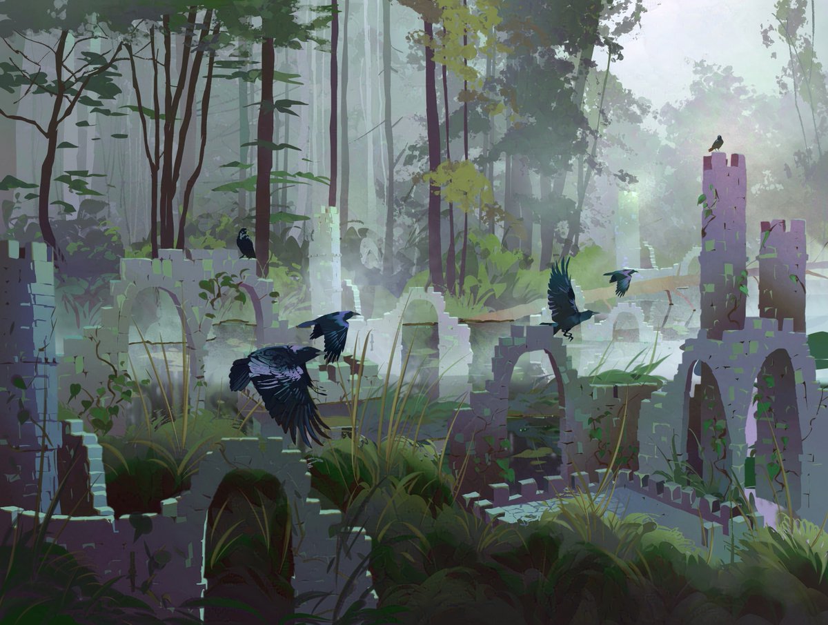 end paper art for the Brush of Black Wings by Grace Draven 🐦‍⬛🖤