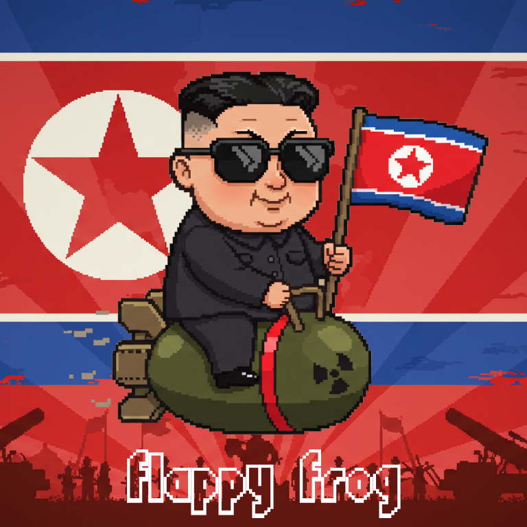 FlappyFrogGame's tweet photo. GM FLAPPERS! 1st Special Launch Today! 

KIM JONG-UN 🇰🇵☢️

See you 18HS NYC time!⏳

#KimJongUn #Pyongyang #NorthKorea #MAGA https://t.co/eSwy0YXHFG