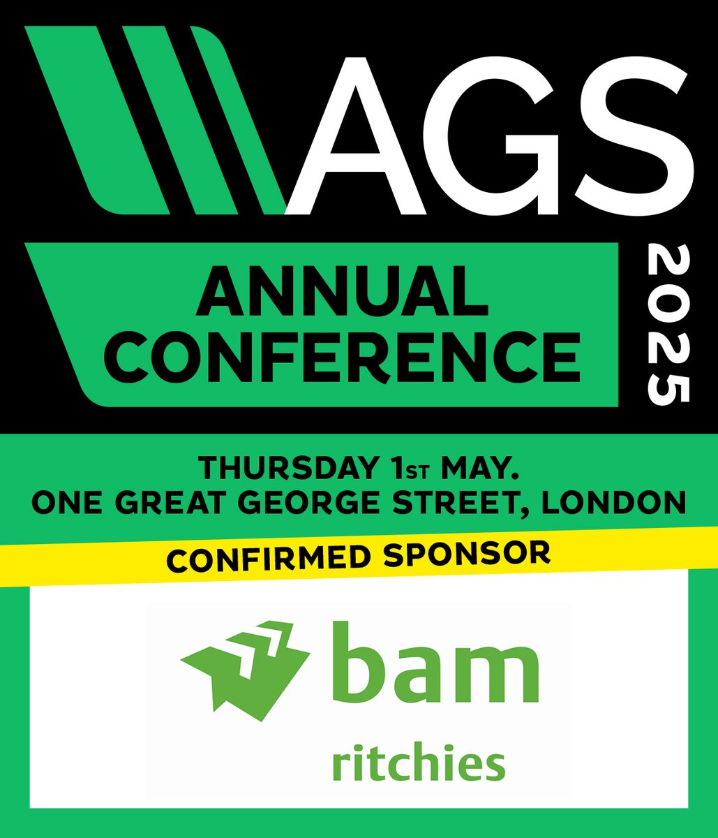 Thank you to BAM Ritchies, who are gold sponsor of The AGS Annual Conference 2025, which is taking place on 1st May 2025 at One Great George Street, London.  

Thank you for your support!

To register for the conference, visit: ags.org.uk/item/ags-annua…