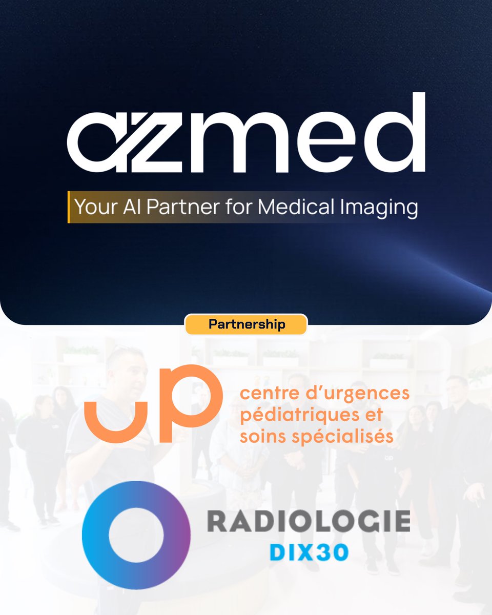 AZmed_AI's tweet image. We are pleased to announce our latest partnership with UP Centre for Pediatric Emergencies and Radiologie Dix30 in Canada. 🇨🇦
UP Centre for Pediatric Emergencies, Canada’s first specialized pediatric emergency center outside of a hospital, and Radiologie Dix30, a leading…