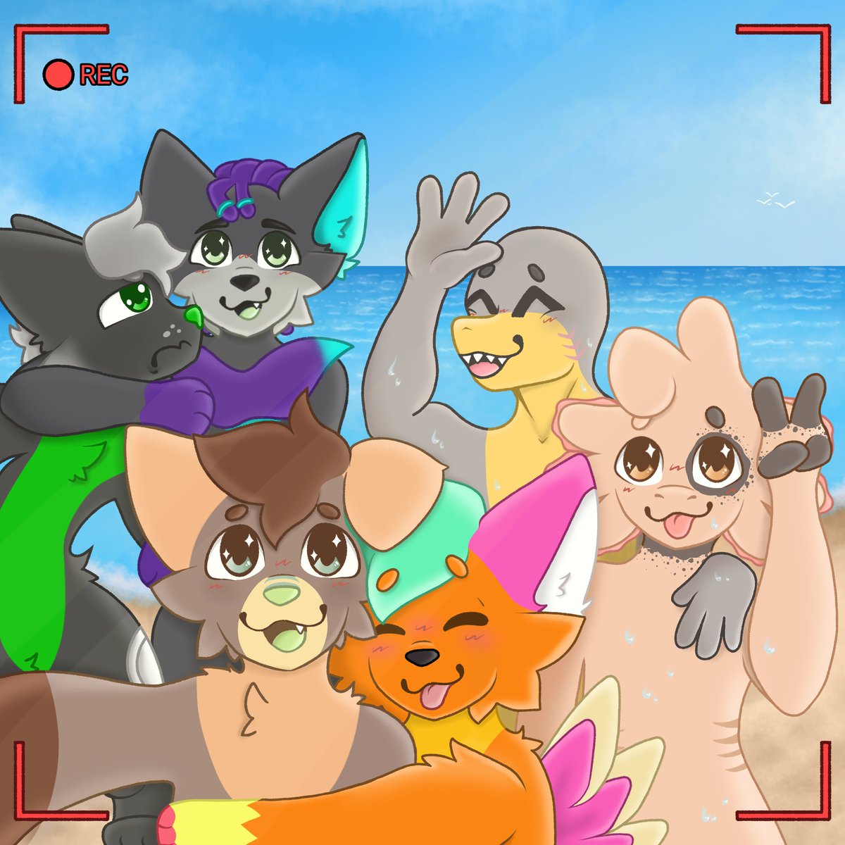 Wanna know what's better than 1 finished Commission? TWOO!!! (this was a surprise Commission for roxy and bailey!! Happy birthday you two!)