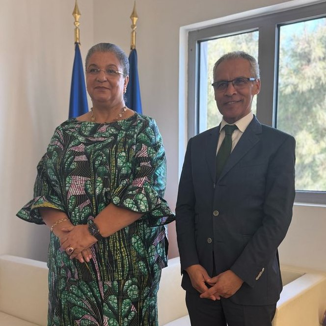 SRSG <a href="/HannaTetteh/">Hanna Tetteh</a> met with Mustafa Mihraj, Ambassador of France to Libya yesterday to discuss political, economic, and security challenges in Libya. The SRSG shared an overview of her recent engagements with Libyan officials and international actors. They exchanged views on the