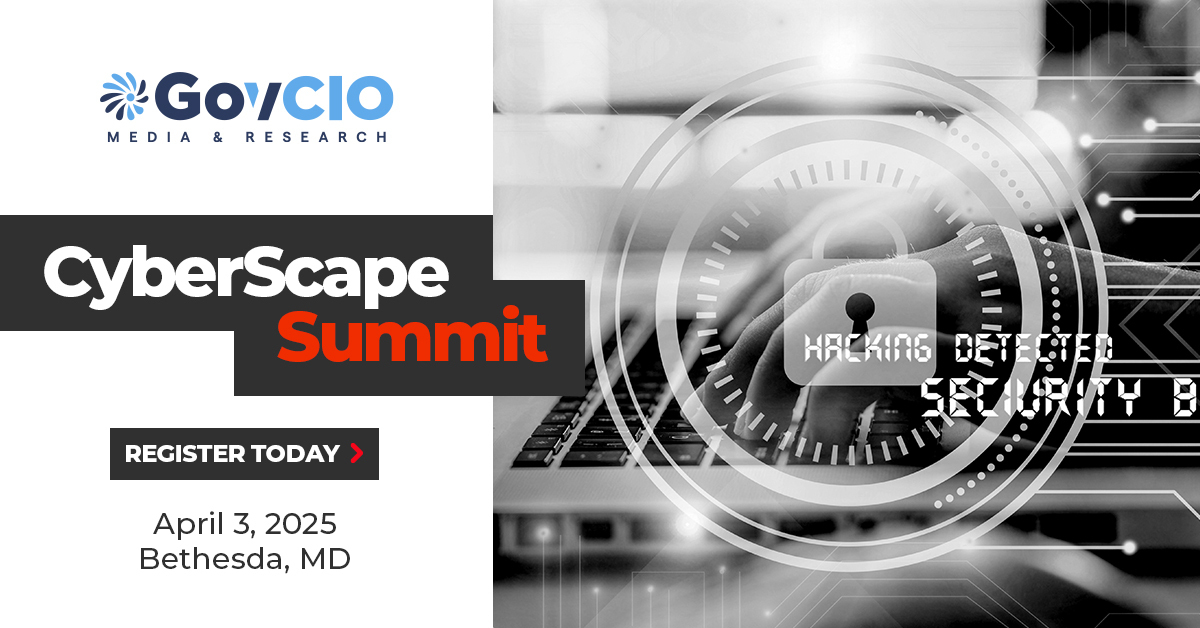 Dr. Paul de Souza (@paul_csfi) on Twitter photo Secure your spot today for the <a href="/GovCIOMedia/">GovCIO Media & Research</a> CyberScape Summit on April 3 in Bethesda, MD. Hear from federal and industry leaders on critical infrastructure security, zero trust identity management, data security and much more.
Register today: hubs.ly/Q03bvp8f0 Secure your spot today for the <a href="/GovCIOMedia/">GovCIO Media & Research</a> CyberScape Summit on April 3 in Bethesda, MD. Hear from federal and industry leaders on critical infrastructure security, zero trust identity management, data security and much more.
Register today: hubs.ly/Q03bvp8f0