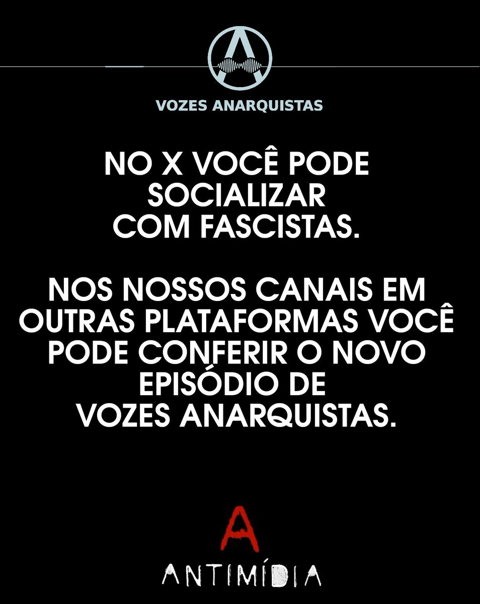 Antimídia (Mastodon: @antimidia@anarchism.space) tweet media