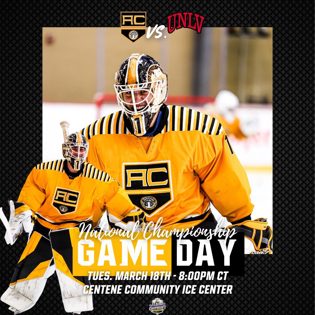 🚨 GAMEDAY 🚨

OH BABY, IT’S NATIONAL CHAMPIONSHIP GAMEDAY!!! Your Dawgs take on the UNLV Rebels for all the marbles TONIGHT at 8PM CT in St. Louis!!

🆚 #2 UNLV 
📍 Centene Community Ice Center
🕖 8:00 PM CT
📺 Flo Hockey

#CommittoExcellence #W2D #1More