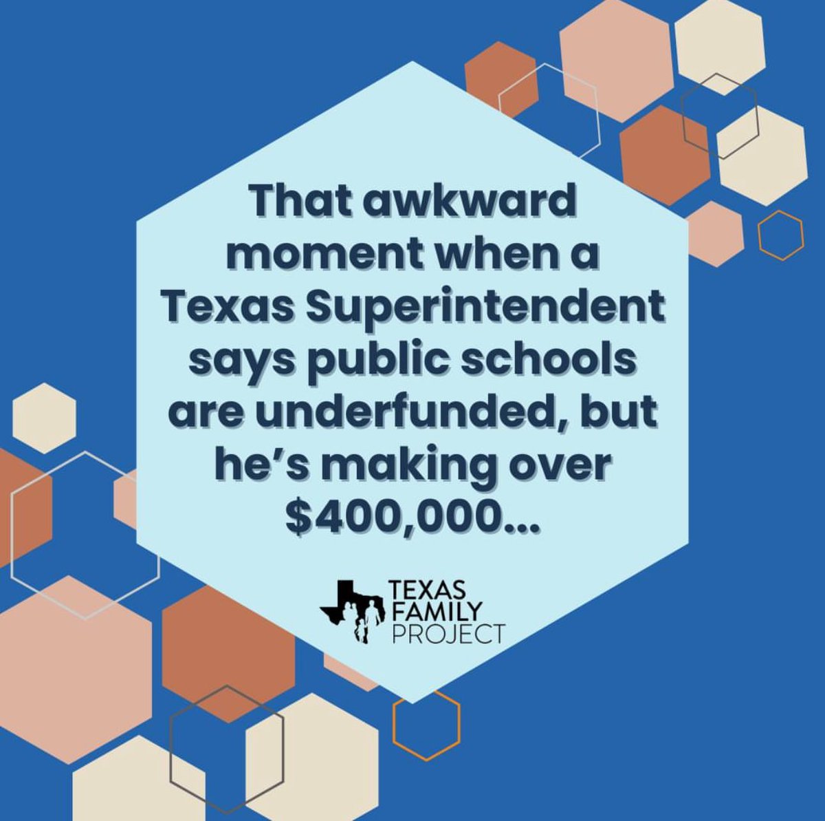 AlexDuncanTX's tweet image. Why are so many Texas school superintendents making $400K-$500K a year while taxpayers struggle? Instead of funding bloated salaries and bureaucratic waste, we should be cutting spending, ending property taxes, and putting power back in the hands of parents!