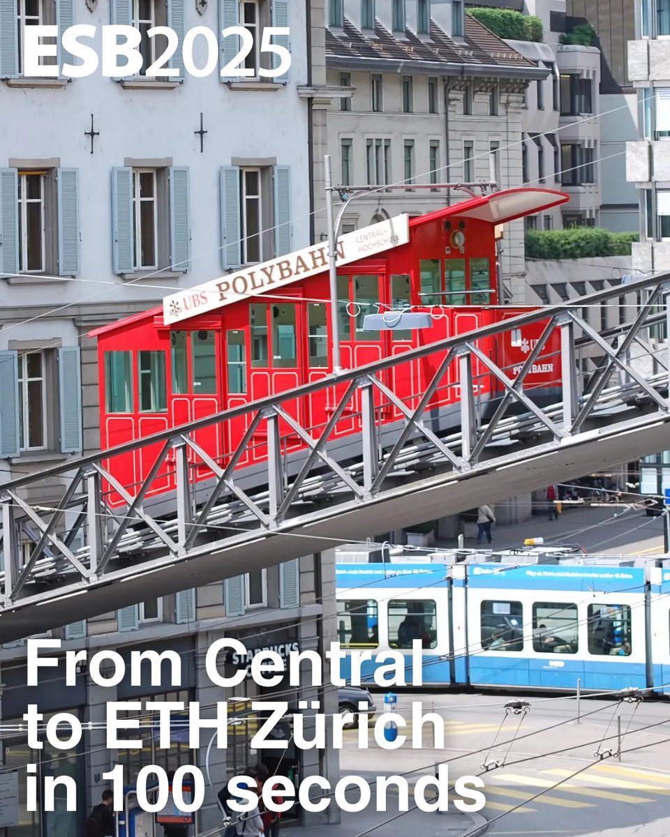 🚋 What’s red, rides on rails, and takes you straight to ETH Zürich? 🎓

The Polybahn! Since 1889, this funicular has been carrying students &amp; visitors up Zürich’s hills. A short ride with a long history—who’s taken a trip on it? ⛰️

#ESB2025 #ESB #Biomechanics #AIinBiomechanics