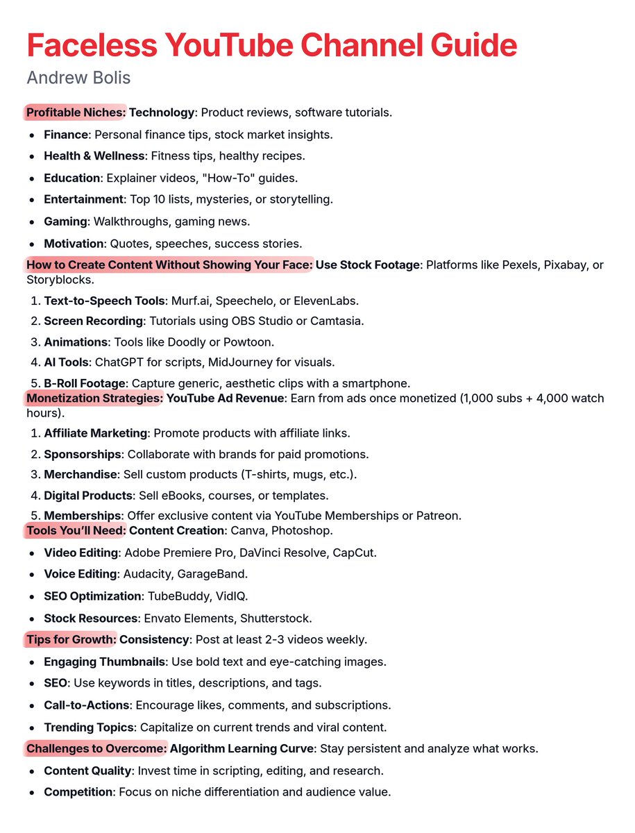 Start your faceless YouTube channel now. Get monetized by May 2025 and earn your first $10,000 by July 2025.

Normally, this guide sells for $87 but today I'm giving it away for free.

Like and comment "YouTube" and I will send you the full guide for FREE.

Must follow me to get