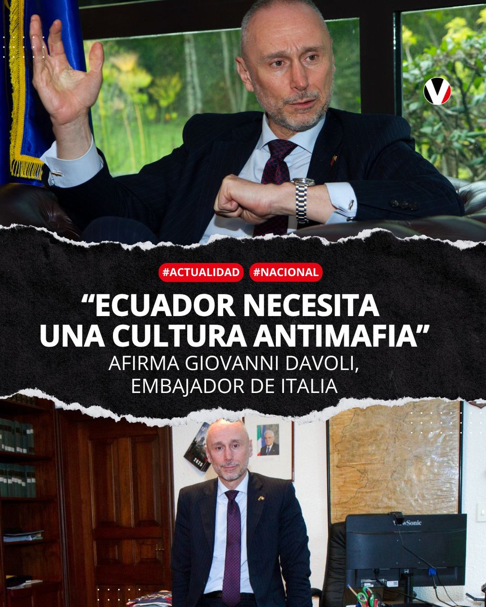 #Atención | El embajador italiano Giovanni Davoli dice que Ecuador está viviendo lo que pasó en Italia en las décadas del setenta al noventa. ¿Aún hay tiempo para cambiar el futuro del país? ▶️ v.vistazo.com/4hF0S80