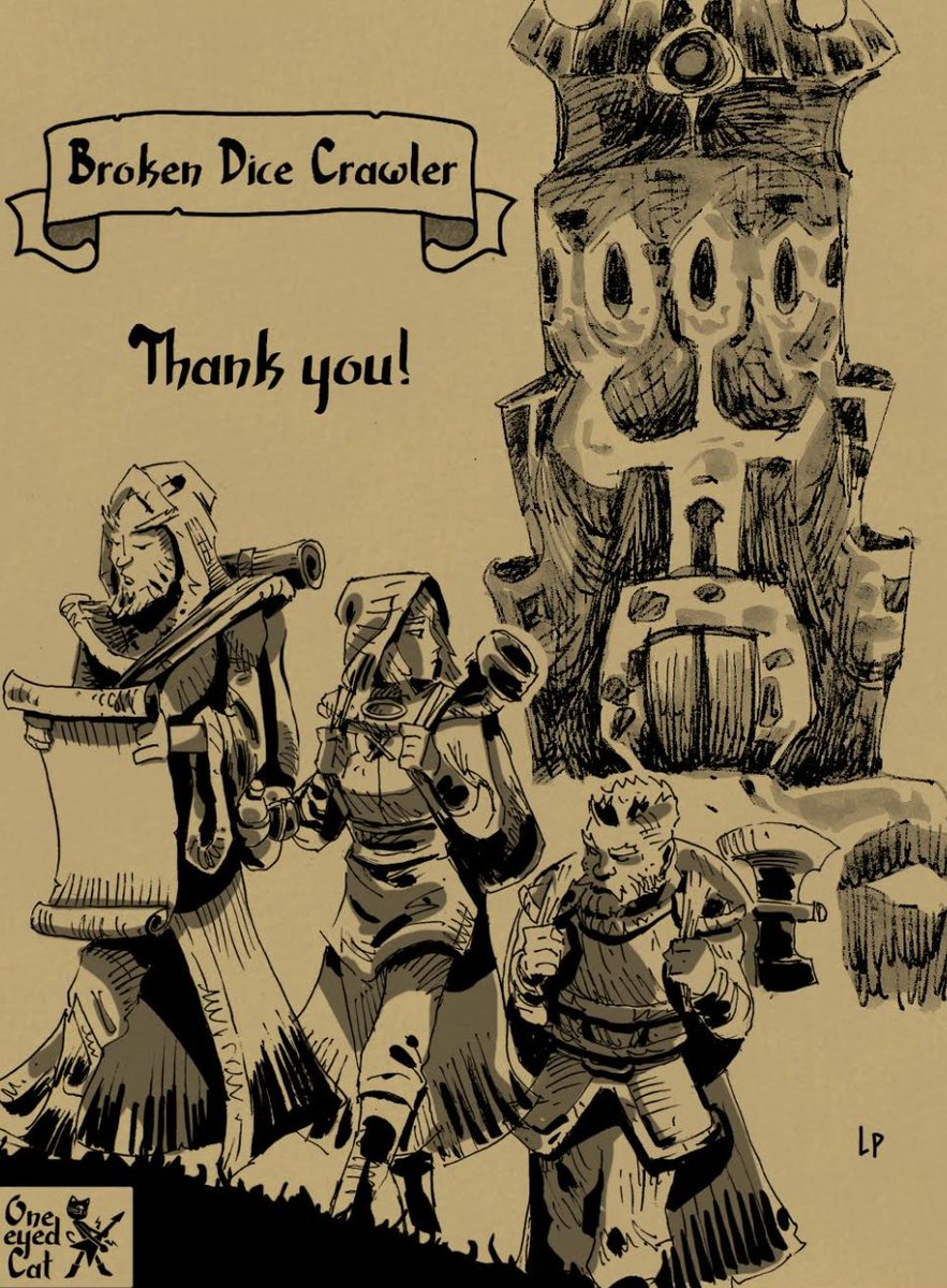 I've made my usual playtest video for amazing #game Broken Dice Crawler ( youtube.com/watch?v=fDHqhz… )
and received this awesome #drawing as a thank you! Warms my heart ;3