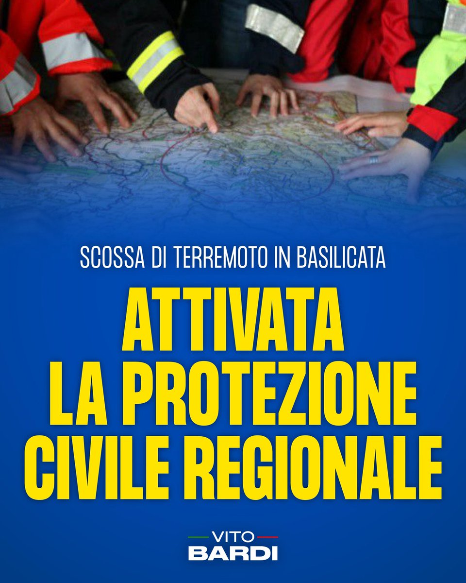 Subito dopo la scossa di questa mattina (magnitudo 4.2), registrata nella provincia di Potenza è stata attivata la Protezione Civile Regionale. 

Tante le segnalazioni, non si registrano danni significativi. 

Monitoriamo la situazione per garantire la sicurezza dei lucani.