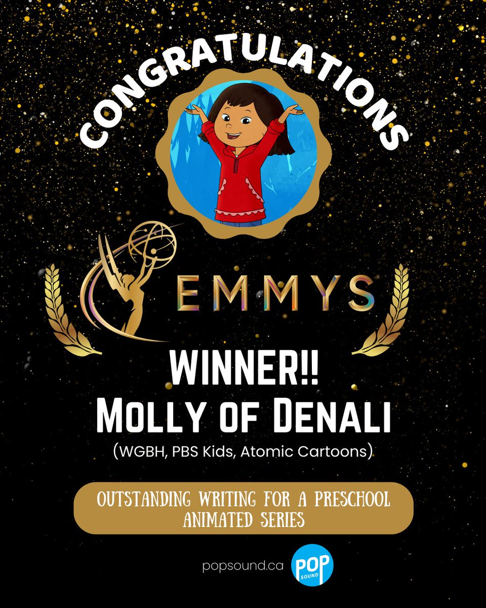 "Molly of Denali" has won a Children's &amp; Family Emmy Award for "Outstanding Writing for a Preschool Animated Series"! 

We’re so proud to have contributed the theme song and original score that helped bring Molly’s adventures to life. 

Congratulations to the entire Molly Team!