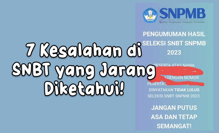 🔴7 Kesalahan di SNBT yang Jarang Diketahui

Banyak yang belajar keras buat SNBT, tapi masih salah strategi. Jangan sampai usaha kamu gak maksimal karena hal-hal ini.

🧵Simak thread ini biar gak ngulang kesalahan yang sama