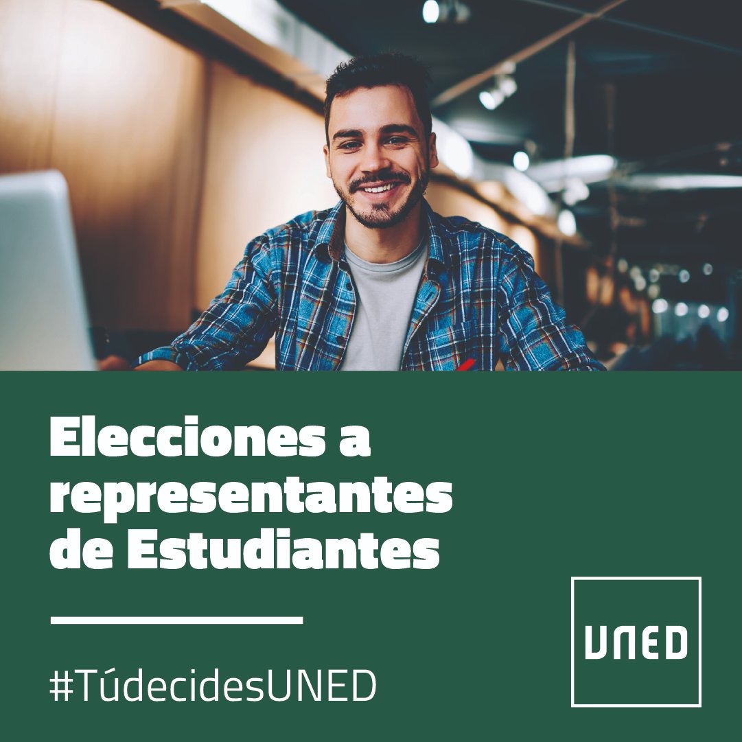 🗳️ ¡Tu voz importa! Participa en las elecciones de representantes de estudiantes UNED 2025.

🔎 Consulta el censo y presenta reclamaciones hasta el 20 de marzo.

#SomosUNED #TúDecidesUNED