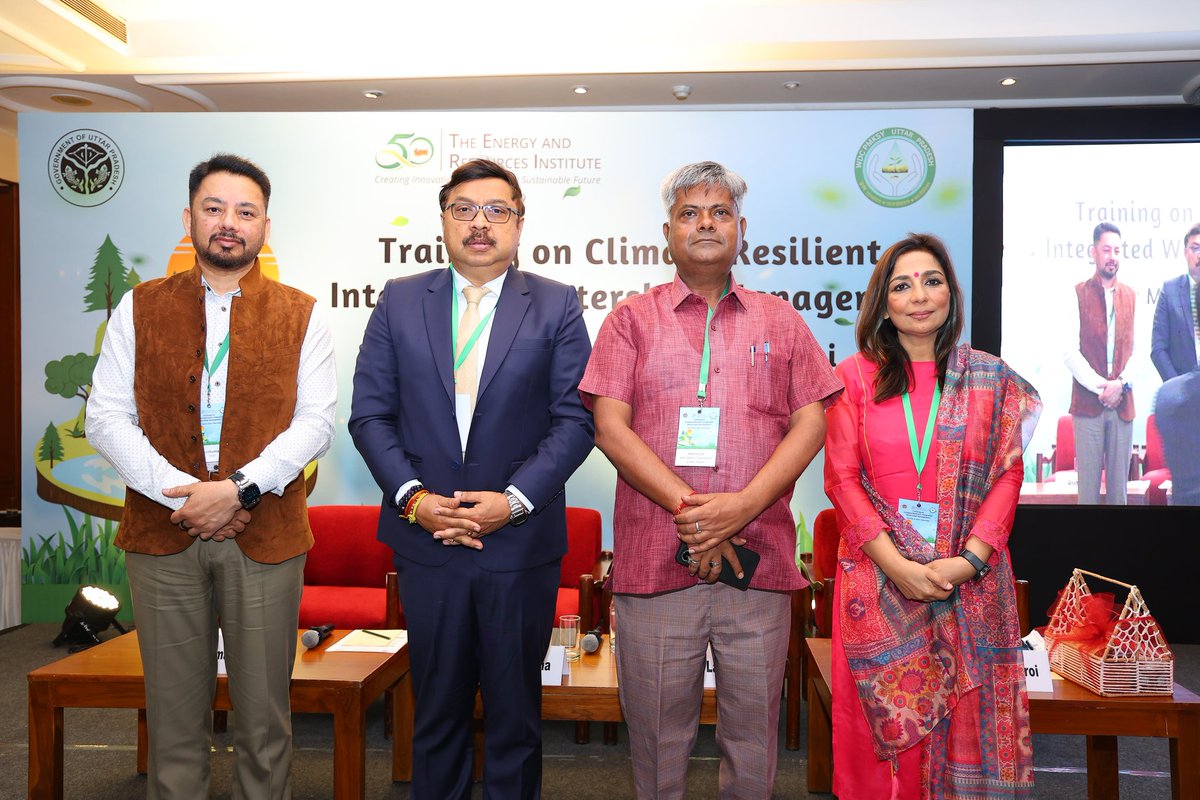 teriin's tweet photo. ЁЯУв #PressRelease!
TERI Hosts Training on Climate Resilient Integrated Watershed Management in Collaboration with SLNA, Government of Uttar Pradesh
Read here ЁЯСЙ https://t.co/IS7gv1r2sb
#WatershedManagement #PMKSY2 #WaterSecurity #RuralLivelihoods #WaterConservation #CapacityBuilding #NatureBasedSolutions #RuralDevelopment #ClimateSmartAgriculture #WaterResources