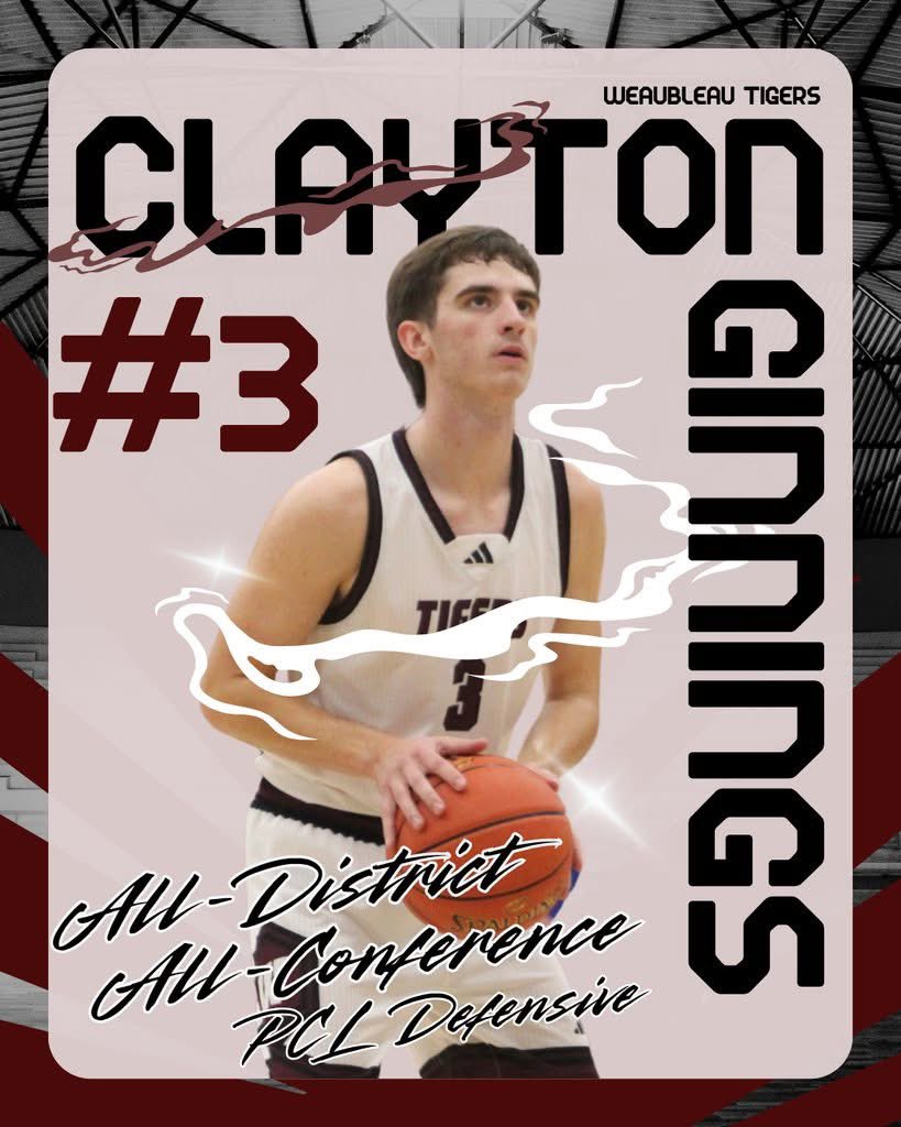 Weaubleau Boys Basketball (@weaub1eaubball) on Twitter photo Congratulations to Seniors Gunner Freeman and Clayton Ginnings on their postseason honors!
Gunner Freeman: C2 D13 All District & 1st Team All Conference
Clayton Ginnings: C2 D13 All District, 1st Team All Conference, & PCL All Defensive Team
<a href="/missouri_sports/">Missouri Sports Network</a> <a href="/scoreboardguy/">SCOREBOARD GUY</a> Congratulations to Seniors Gunner Freeman and Clayton Ginnings on their postseason honors!
Gunner Freeman: C2 D13 All District & 1st Team All Conference
Clayton Ginnings: C2 D13 All District, 1st Team All Conference, & PCL All Defensive Team
<a href="/missouri_sports/">Missouri Sports Network</a> <a href="/scoreboardguy/">SCOREBOARD GUY</a>