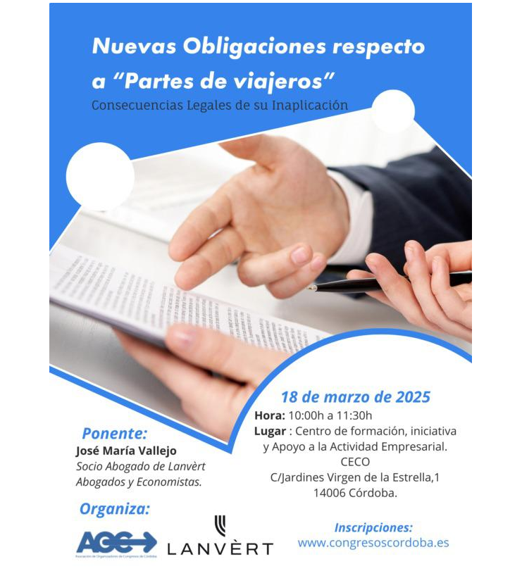 Esta mañana hemos celebrado la ponencia de José María Vallejo de #Lanvert sobre las Nuevas obligaciones respecto a "Partes de viajeros" 👉 Consecuencias Legales de su Inaplicación