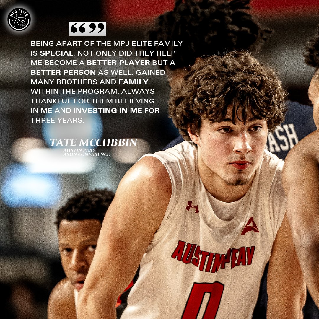 Alum, Tate McCubbin, was one of the best first-year players in the country winning ASUN Freshman of the Year. His season totals include 329 points and 71 made threes on 39% shooting from deep. Hear from him on his three years with the program. #MPJElite #Family