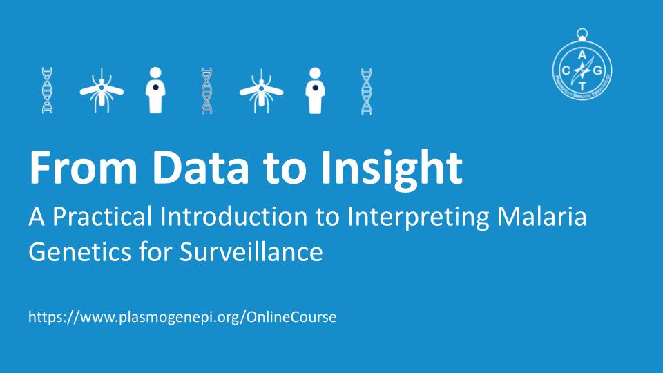 A new, free, online course from #PlasmoGenEpi. Covers foundational concepts of malaria genetic epidemiology. Learn more and enroll plasmogenepi.org/OnlineCourse

#malaria #genomic #epitwitter #IGHS