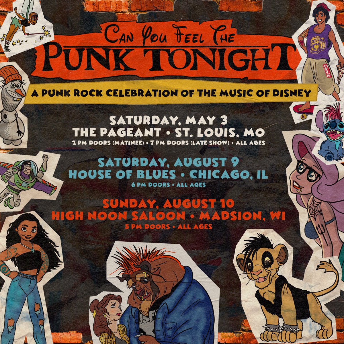 Just announced!!! #CanYouFeelThePunkTonight in Chicago and Madison!!! <a href="/MoonValjeanHere/">A MOON Of Many Hats</a> Tim Convy and The Misfit Machine bring you Can You Feel The Punk Tonight: A Punk Rock Celebration Of The Music Of Disney: CanYouFeelThePunkTonight.com