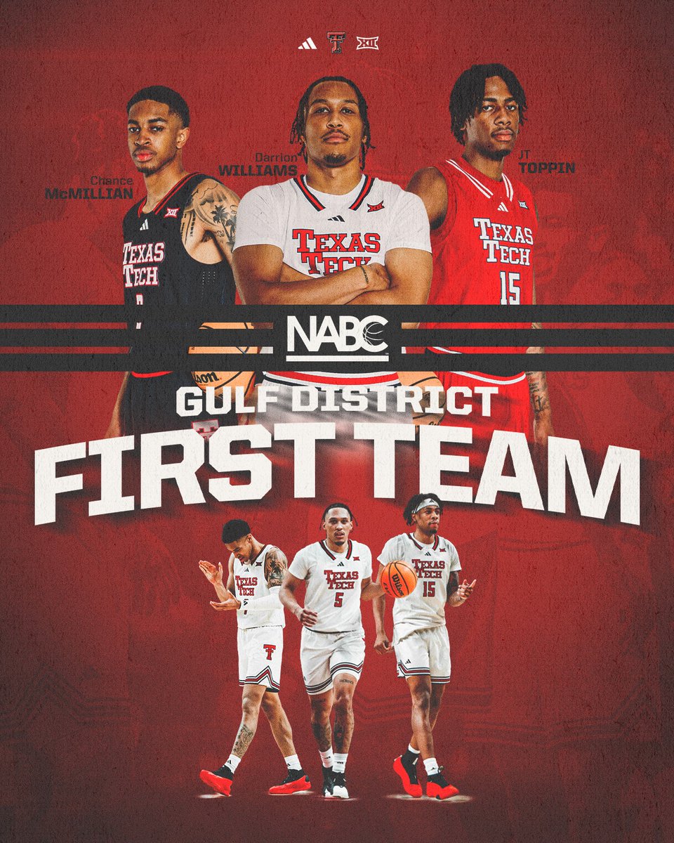 Three of our guys have been named <a href="/NABC1927/">NABC</a> Gulf District First Team ‼️👏