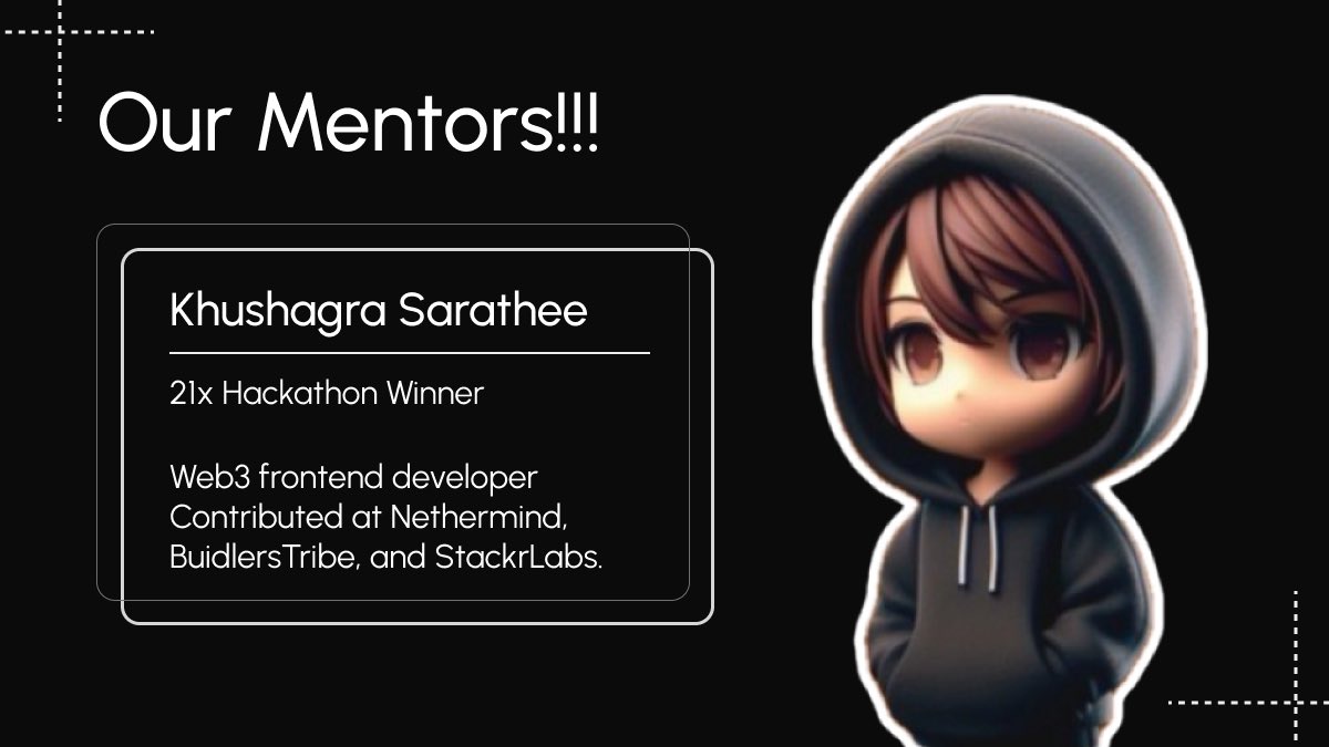 Web3spell's tweet image. Excited to welcome @kushagrasarathe as a mentor for Arbitrum Ignite! Bringing expertise and vision to empower Web3 builders. #Web3Spell #ArbitrumIgnite #Mentorship 

@arbitrum @ArbitrumDevs