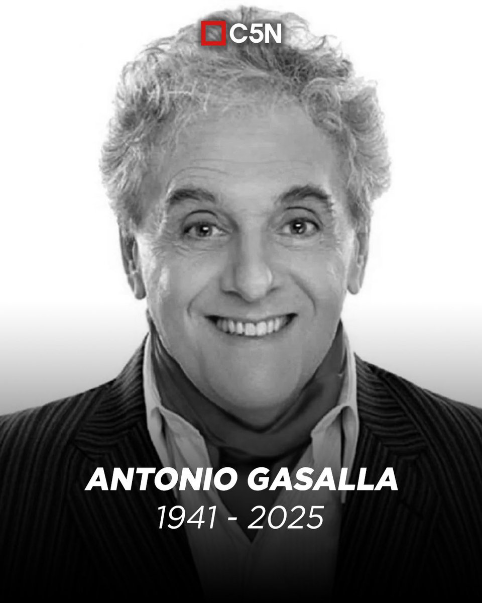 ⚫ MURIÓ ANTONIO GASALLA

El actor y humorista falleció a los 84 años. Su estado de salud se había deteriorado hacía tiempo. La semana pasada había recibido el alta médica luego de permanecer casi diez días internado a causa de un cuadro de neumonía severa.