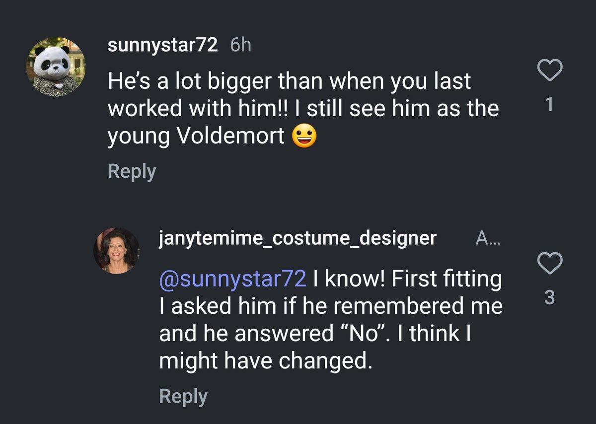 AWWW she worked w him when he did HP too and he doesn't remember 😭