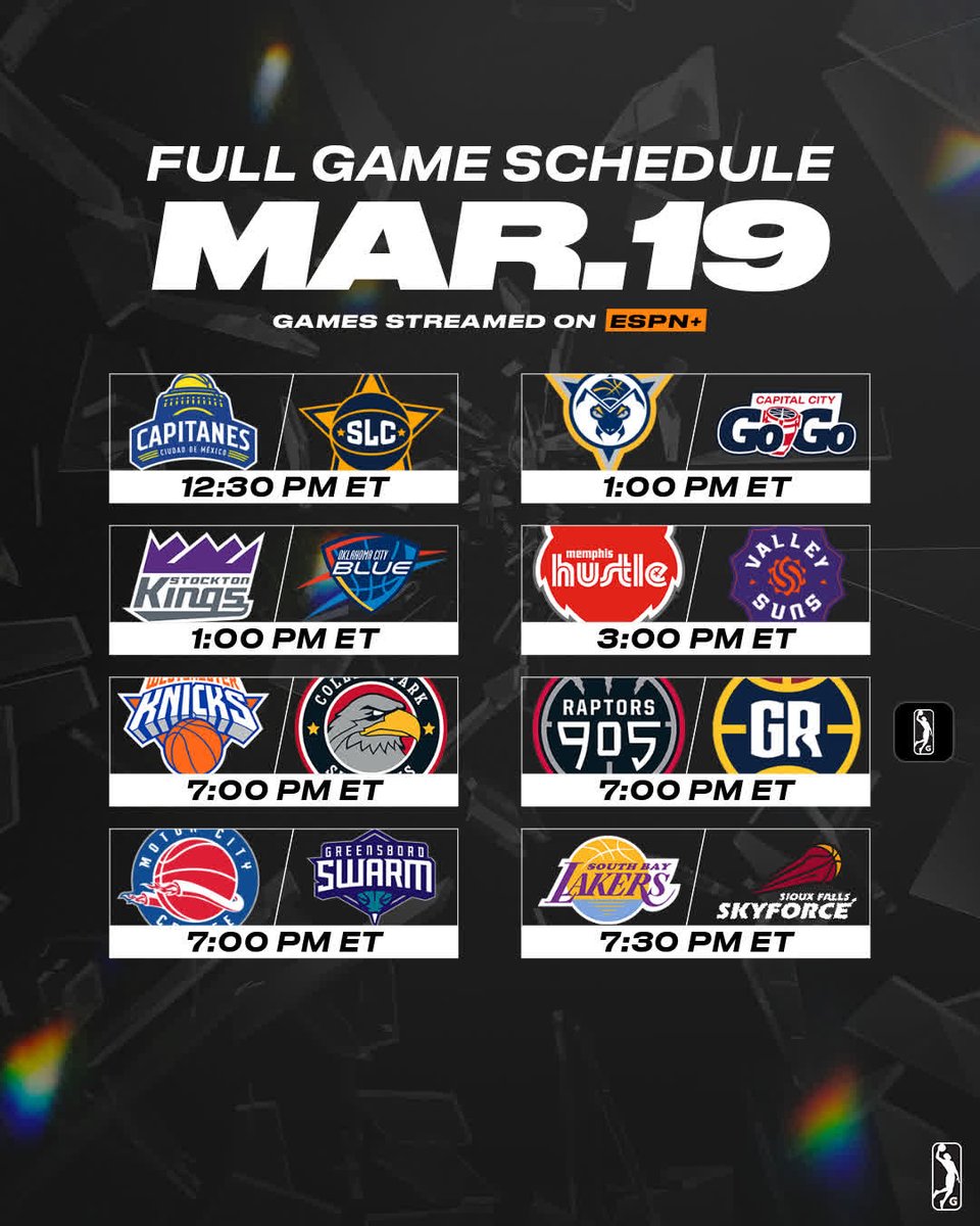 A packed 8-game slate on ESPN+ tips off in the afternoon and continues during the evening.