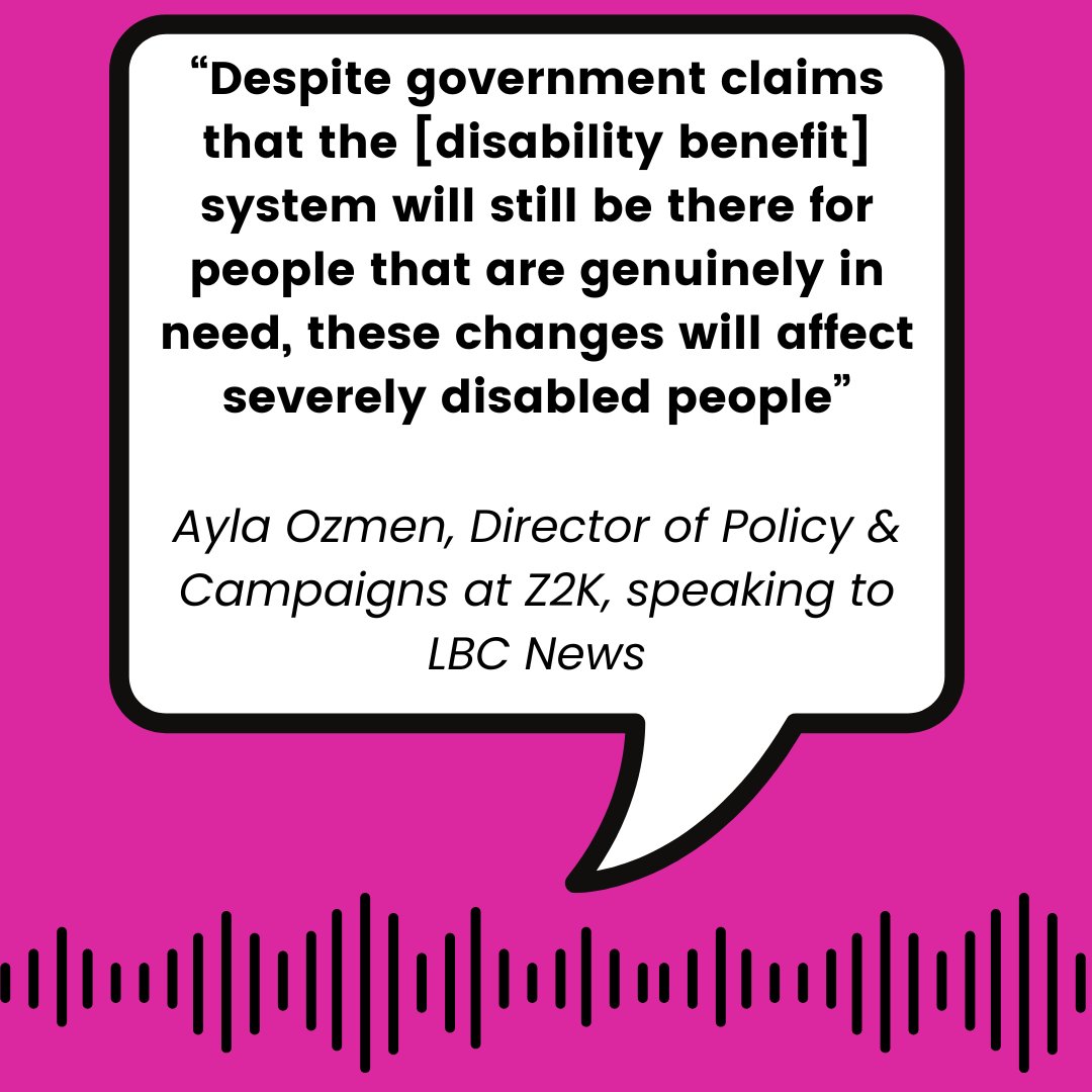 Do you want to hear our response to the proposed changes to disability benefits announced in today's Green Paper?  

Listen to our Director of Policy &amp; Campaigns speak to <a href="/LBCNews/">LBC News</a> from 14:24:00 using the link below👇

globalplayer.com/live/lbcnews/l…
