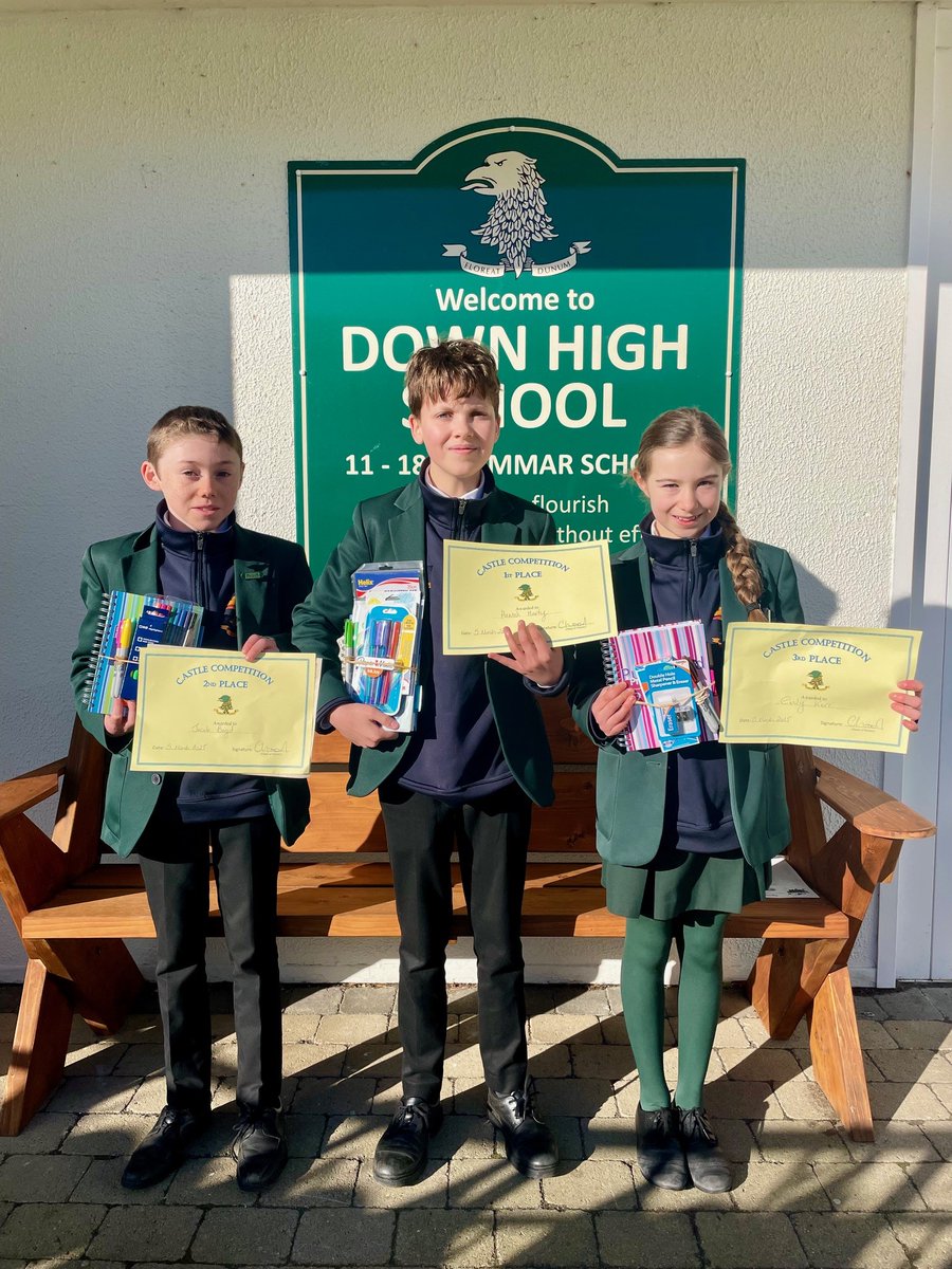 Well done to all the Year 8 pupils that took part in the History House Castle Competition. There were a range of impressive entries and prizes were awarded to Hamish Harty 8M,  Jacob Boyd 8M and Emily Kerr 8L.