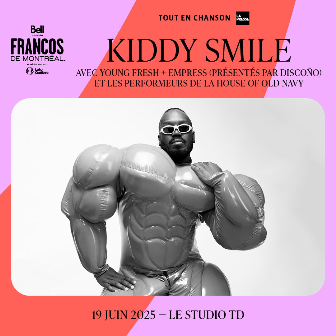 Francos de Montréal (@francosmtl) on Twitter photo Annonce Francos📣
<a href="/Kiddysmile/">Kiddy Sm!le</a>, chanteur et DJ incontournable de la scène queer internationale, prend d’assaut <a href="/LeStudioTD/">Le Studio TD</a> le 19 juin 🔥 Une soirée électrisante présentée par DISCONO avec les performeurs de la house of old navy nous attend !
🎫Billets en vente ce vendredi à 10h. Annonce Francos📣
<a href="/Kiddysmile/">Kiddy Sm!le</a>, chanteur et DJ incontournable de la scène queer internationale, prend d’assaut <a href="/LeStudioTD/">Le Studio TD</a> le 19 juin 🔥 Une soirée électrisante présentée par DISCONO avec les performeurs de la house of old navy nous attend !
🎫Billets en vente ce vendredi à 10h.