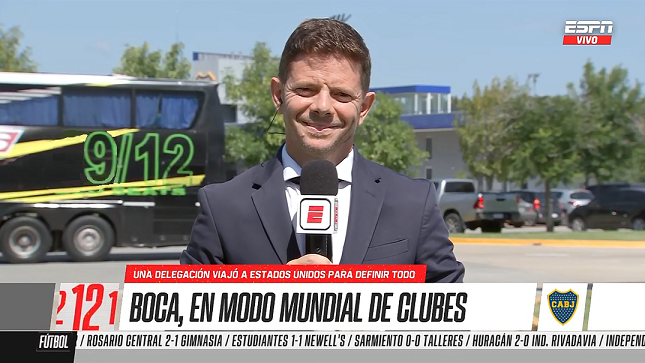 🚌 El Flecha Bus que le pasó por atrás al cronista de Boca.
