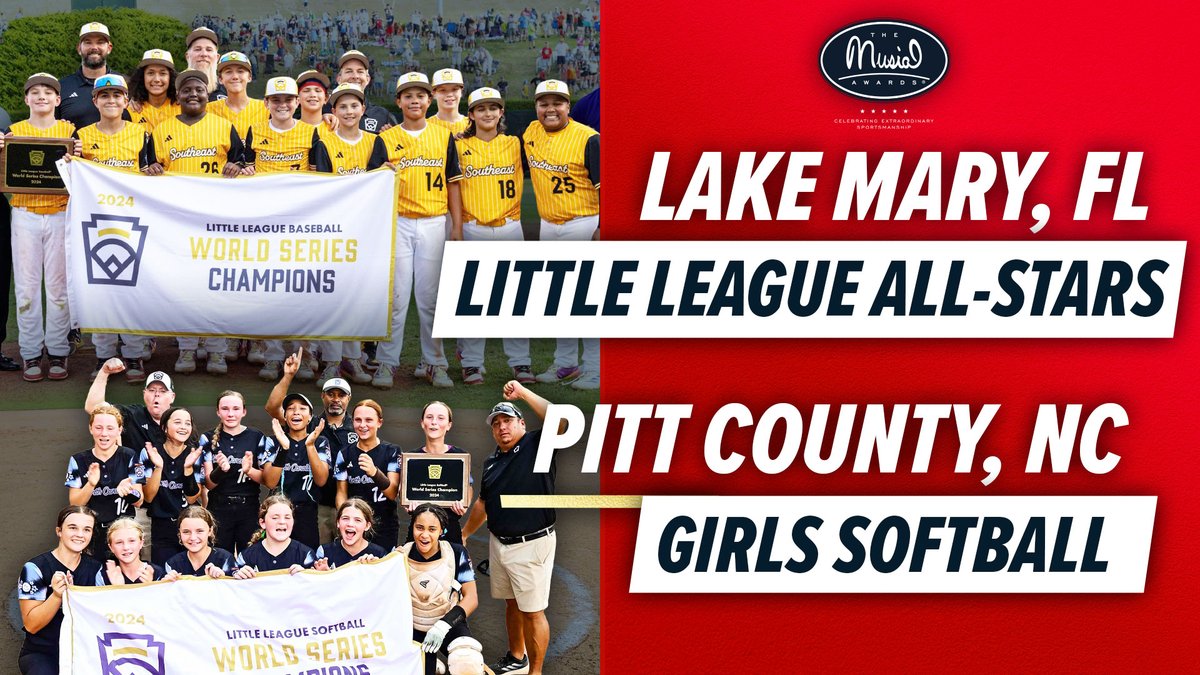 Musial Awards (@musialawards) on Twitter photo This year’s <a href="/LittleLeague/">Little League</a> World Series champions showed true sportsmanship. From Lake Mary, Fl., to Pitt County, N.C., both teams displayed incredible maturity, embracing their opponents in moments of disappointment and celebrating victory with grace
youtube.com/watch?v=ICmA8u… This year’s <a href="/LittleLeague/">Little League</a> World Series champions showed true sportsmanship. From Lake Mary, Fl., to Pitt County, N.C., both teams displayed incredible maturity, embracing their opponents in moments of disappointment and celebrating victory with grace
youtube.com/watch?v=ICmA8u…