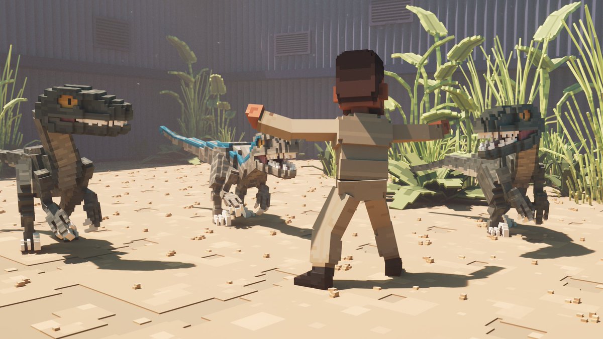 The Sandbox (@thesandboxgame) on Twitter photo Blue, Delta, Charlie! Eyes over here. Something's coming <a href="/JurassicWorld/">Jurassic World</a> Blue, Delta, Charlie! Eyes over here. Something's coming <a href="/JurassicWorld/">Jurassic World</a>