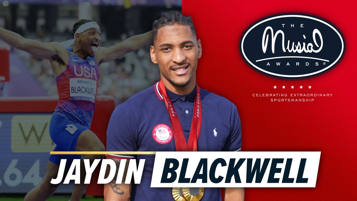 Musial Awards (@musialawards) on Twitter photo At the 2024 Paralympics, <a href="/JaydinBlackwell/">Jaydin Blackwell</a> not only set world records but showed true sportsmanship by helping a competitor before his race. Despite overcoming cerebral palsy, his kindness, humility, and dedication make him an inspiration for all. musialawards.com/honorees/jaydi… At the 2024 Paralympics, <a href="/JaydinBlackwell/">Jaydin Blackwell</a> not only set world records but showed true sportsmanship by helping a competitor before his race. Despite overcoming cerebral palsy, his kindness, humility, and dedication make him an inspiration for all. musialawards.com/honorees/jaydi…