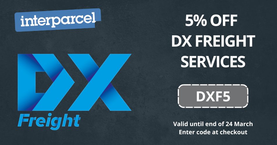 🚛 Introducing DX Freight! 🚛  Shipping large or heavy items? DX Freight is here to make it easier! 📦

🎉 To celebrate the launch, we’re giving you 5% OFF this service! Use code: "DXF5" at checkout. Offer valid until 24 March! (inclusive) ⏳

Book now 👉 uk.interparcel.com/quote/parcel