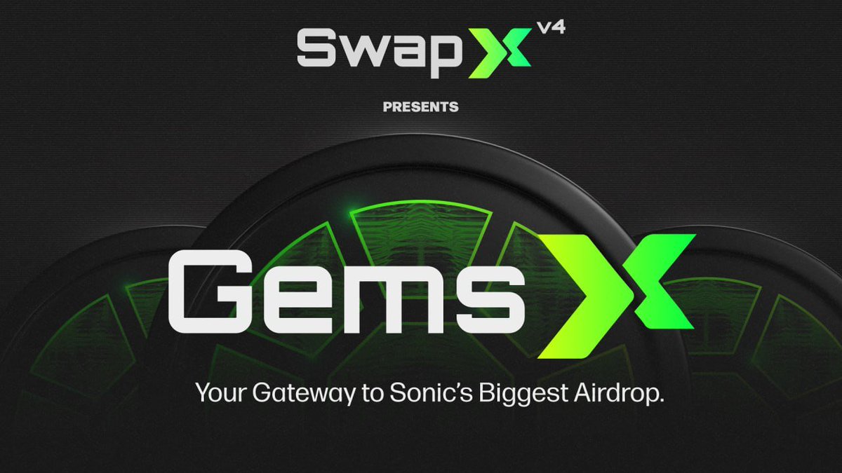 The time has come.
GEMSx is here!

The fastest, simplest, and most intuitive way to earn your share of the most bullish airdrop ever!

What’s up for grabs? 190.5M $S!

Find out what, where, how, and why here:
medium.com/@swapxfi/swapx…