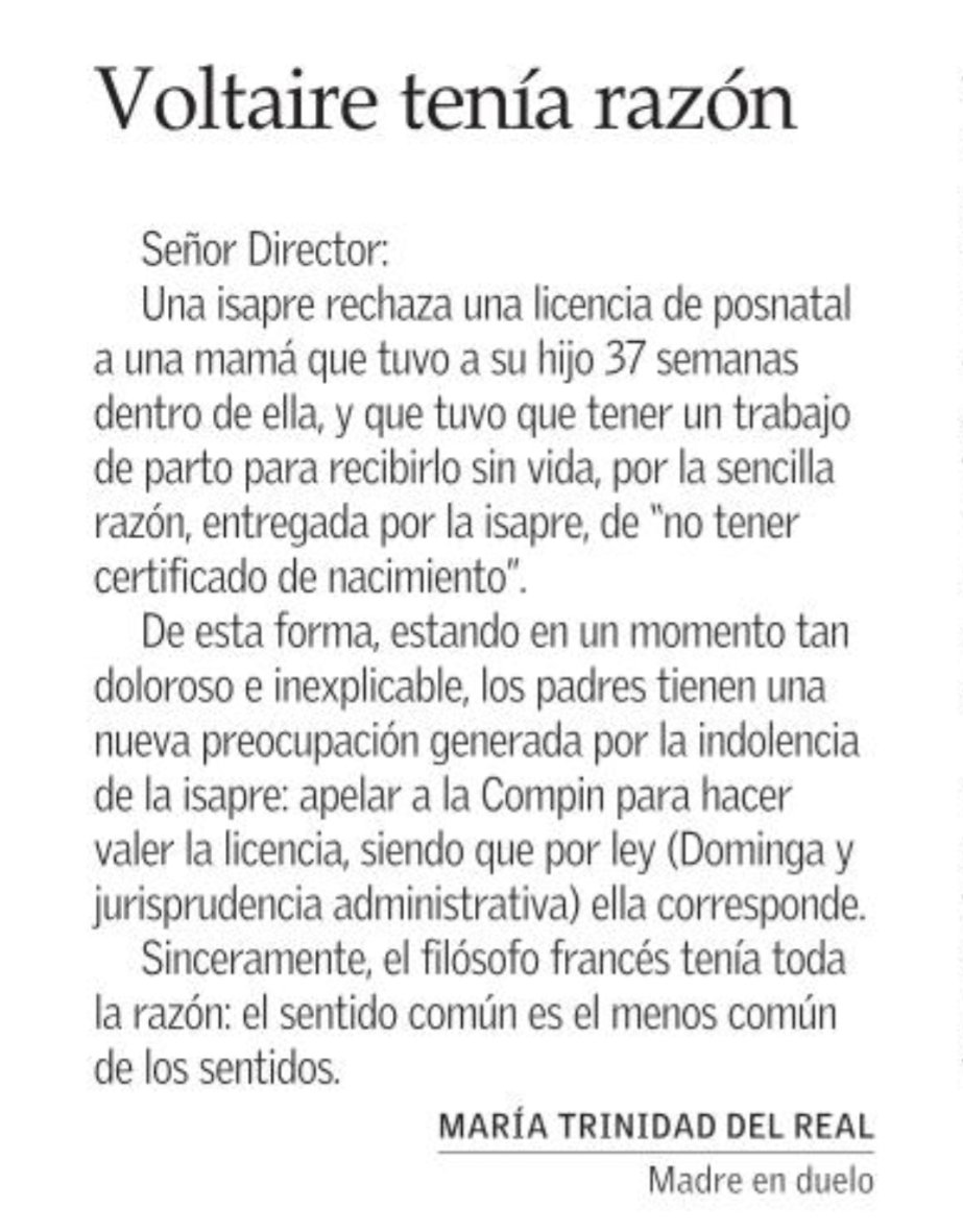 ocontreraspomes's tweet photo. ¿Cómo permitimos que esto pase? El Mercurio hoy.

 Hasta cuando el abuso y la indolencia. Me consta que la Isapre en cuestión es @IsapreColmena 

RT porfavor @DocVictorTorres @FundAmparos @SuperDeSalud @BarchiesiDip @cristian_arayal @FrancescaD20Dip https://t.co/xahvqBZZ0M
