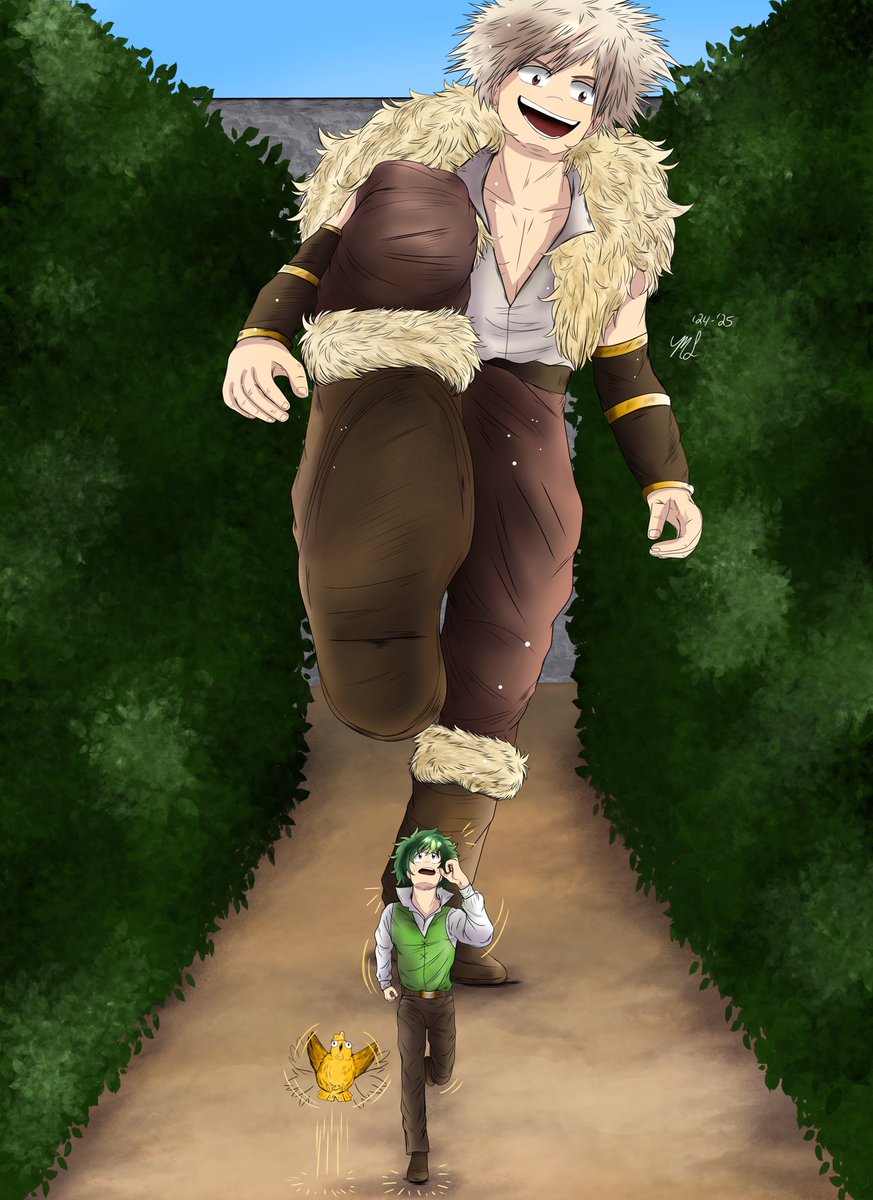 Here are my two pieces I did for <a href="/EverAfterBKDK/">Ever After: BKDK Folklore & Fairy Tale Bang</a> 
#BKDK #MyHeroAcadamia