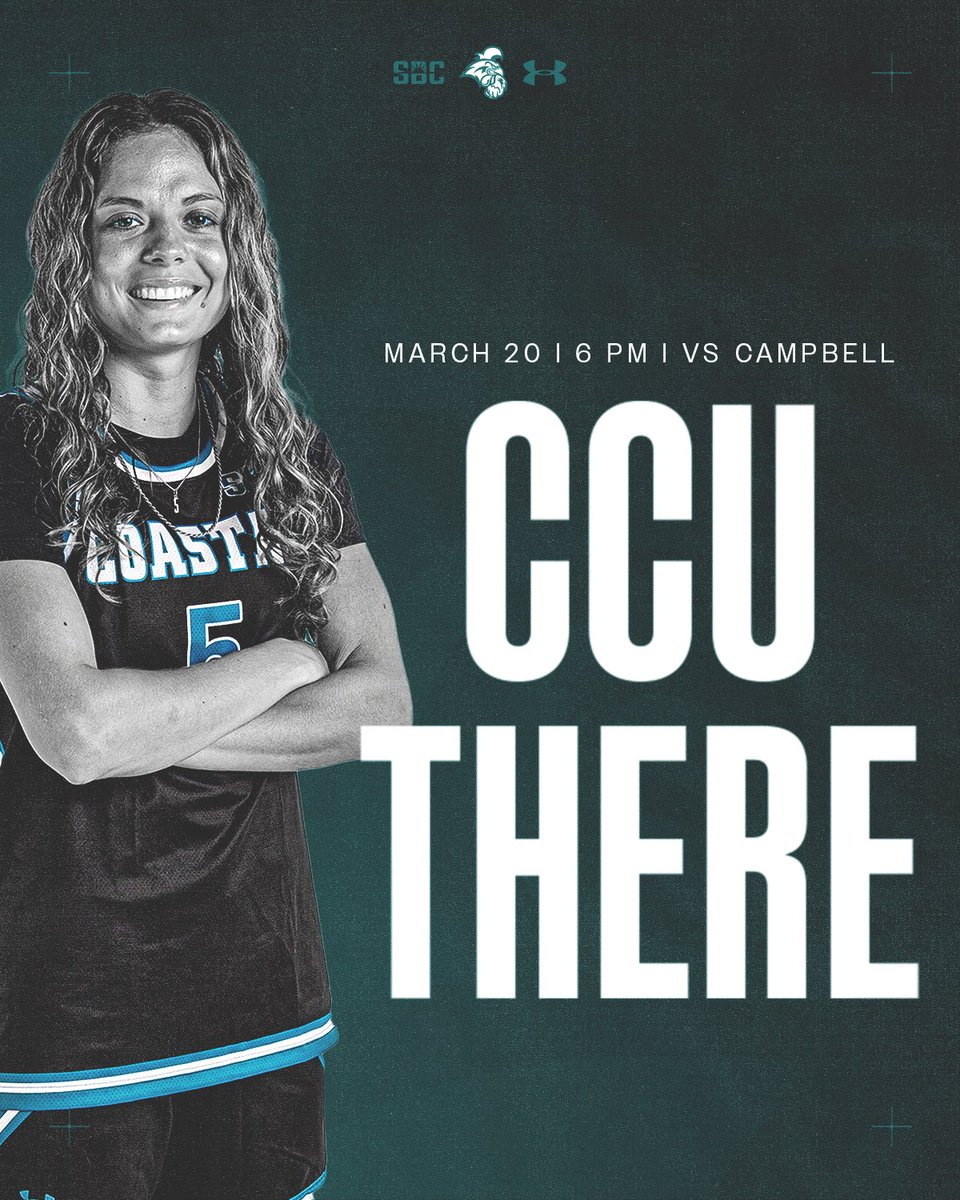 Postseason basketball comes to the HTC on Thursday night. Let's pack the place

Get your tickets ➡️ bit.ly/4hiE8LQ
Student tickets ➡️ bit.ly/4krRzLv
More info ➡️bit.ly/41UlQtK 

#ChantsUp I <a href="/CoastalWBB/">Coastal Women’s Basketball</a>