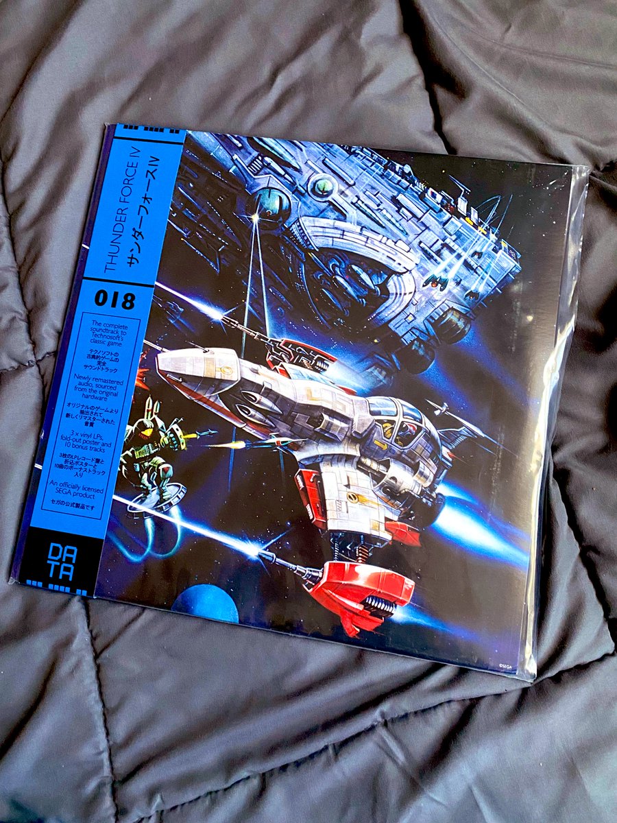 CallMeSugarMilk's tweet image. After years of searching, I’m so happy to finally have the Thunder Force IV soundtrack on vinyl and apart of my collection now! The artwork is stellar and the sound quality is *chef’s kiss*.

One of the Genesis’s finest OSTs to grace our ears! #thunderforceiv #sega #vgm