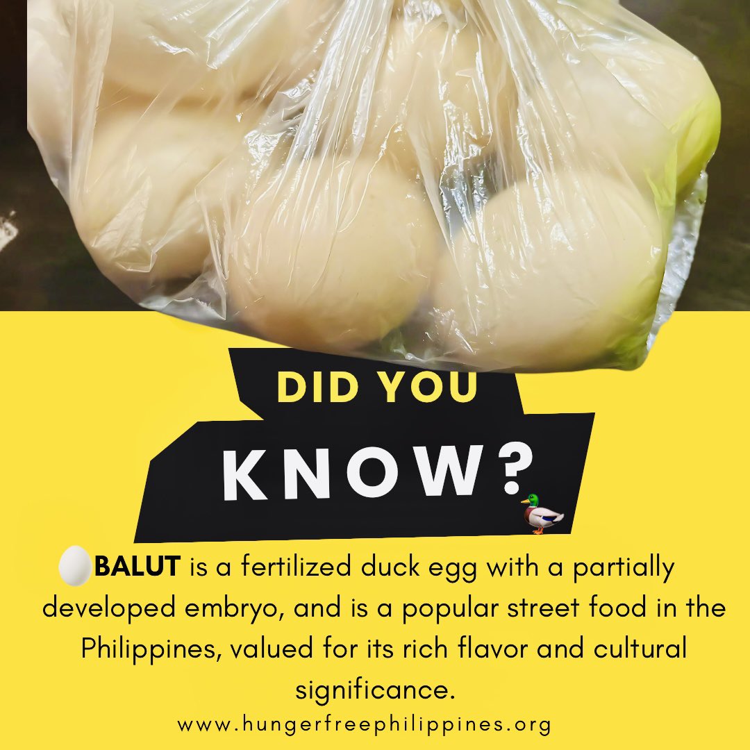 “Balut” is often associated with Filipino street food culture and mostly sold at night. It’s popular not only for its taste but also as a “dare” food for tourists because of its unique appearance and texture.  🦆🐣 #intheknow #Philippines #culture #FoodLover #Feed