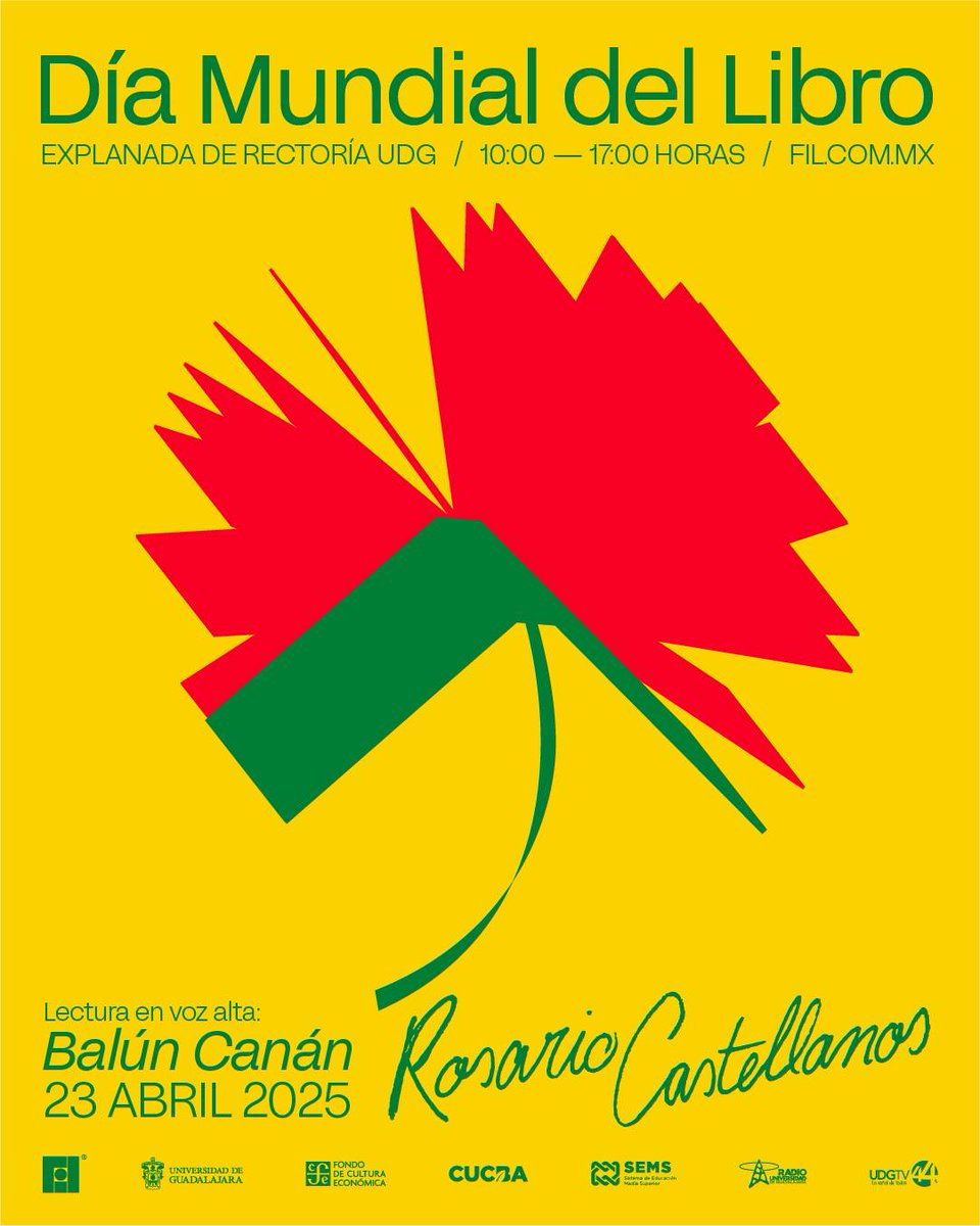 Prepárate para leer "Balún Canán" de Rosario Castellanos, este próximo #DiaMundialDelLibro. La <a href="/FILGuadalajara/">FIL Guadalajara</a> invita a participar en el maratón de lectura en voz alta el 23 de abril de 2025, de 10:00 a 17:00 horas en la Explanada de la Rectoría de la <a href="/udg_oficial/">Universidad de Guadalajara</a>. #SomosLectores
